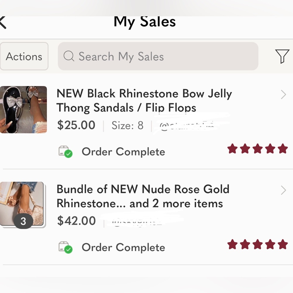 Last one Rose Gold Rhinestone Bling Bow Jelly Thong Sandals / Flip Flops - Picture 4 of 4